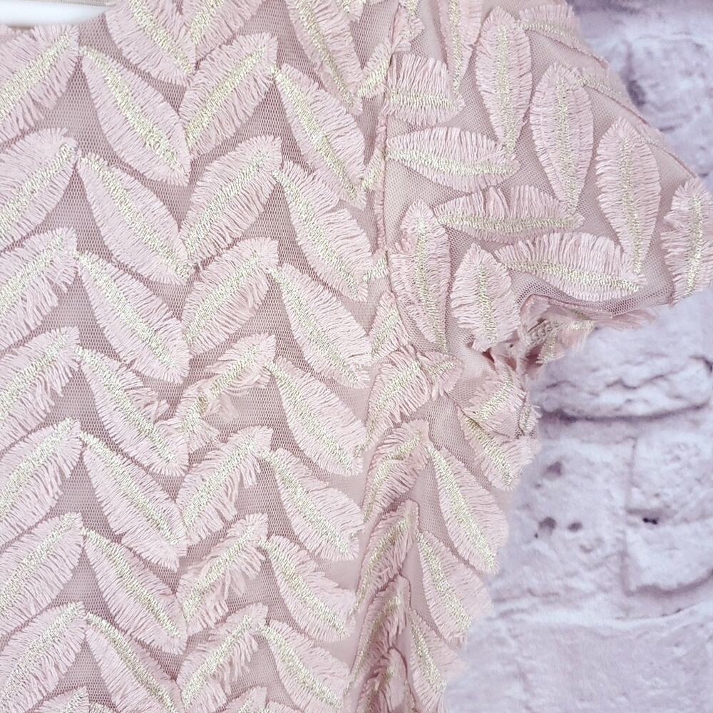 Weston Anthro Plume point top blush pink XS blouse - Picture 2 of 8